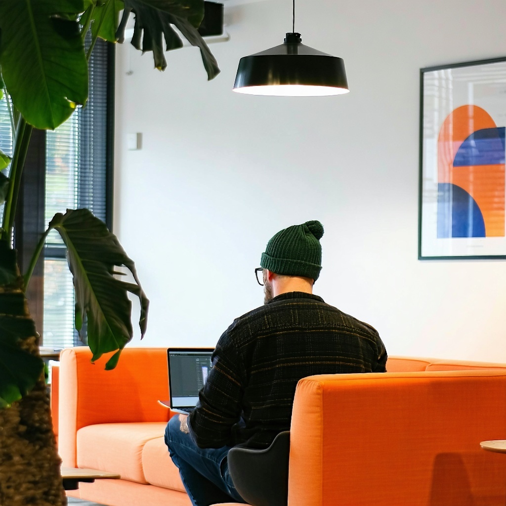 person sitting in HubSpot office