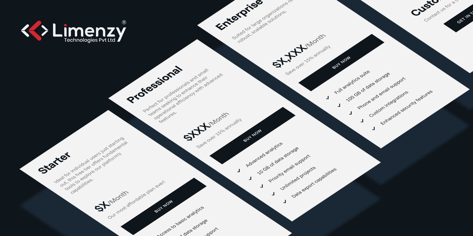 Pricing table